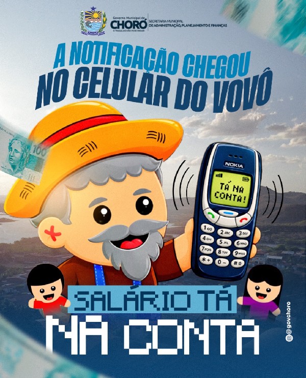 NOTIFICAÇÃO DO SALÁRIO NO CELULAR